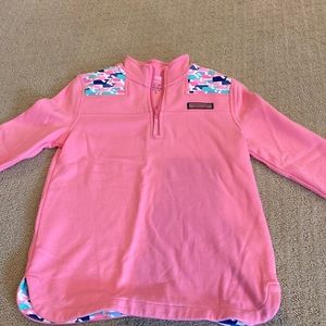 Girls Vineyard Vines Pink Whale Sherpa Size 7-8